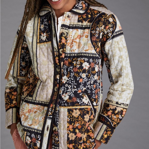 💥HOST PICK💥 ANTHROPOLOGIE PATCHWORK QUILTED SHIRT JACKET - Picture 4 of 16